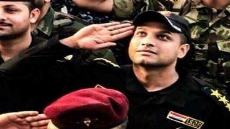 افسری کە پرچم کردستان را در استانداری کرکوک پایین کشید کشتە شد